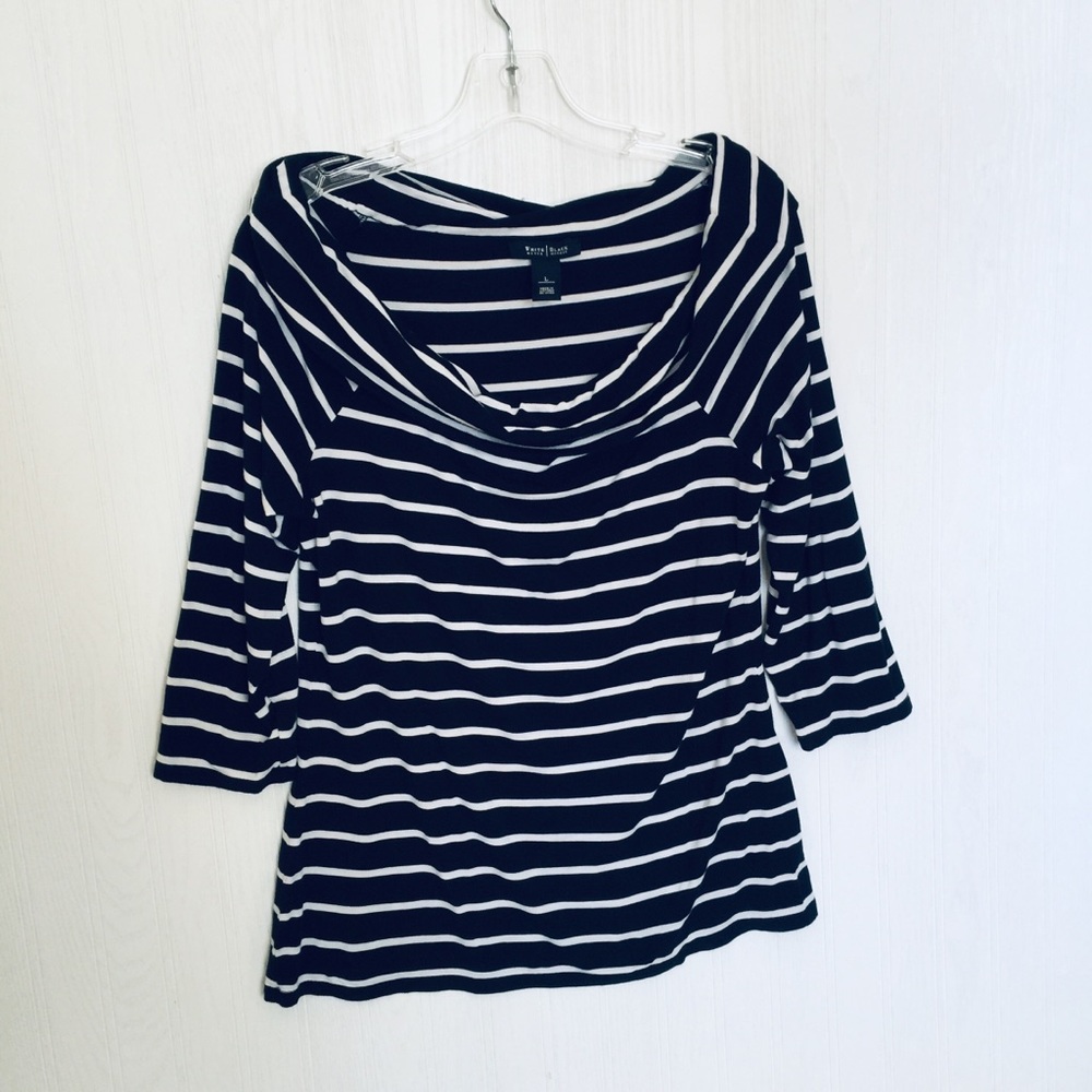 White House black market scoop off shoulder top